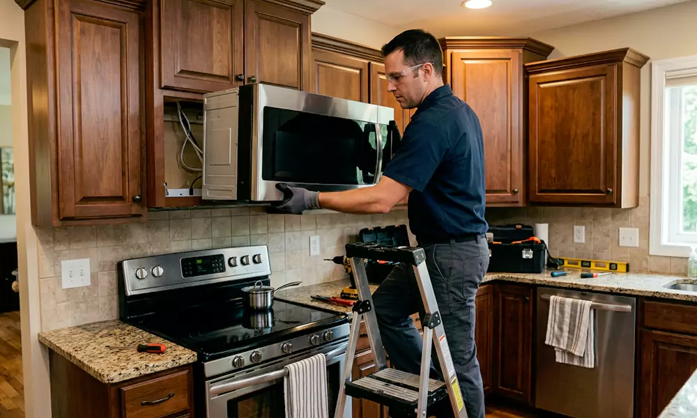 Microwave Installation in Poway, CA